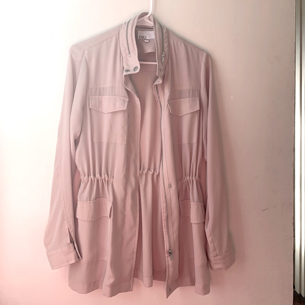 Blush Pink Lightweight Cargo Jacket